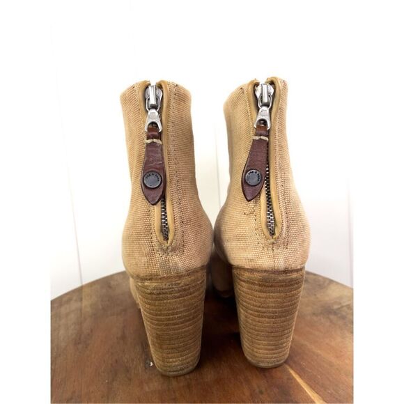Rag and Bone Newberry Canvas Heeled Bootie Tan Size 6.5 - Picture 4 of 10